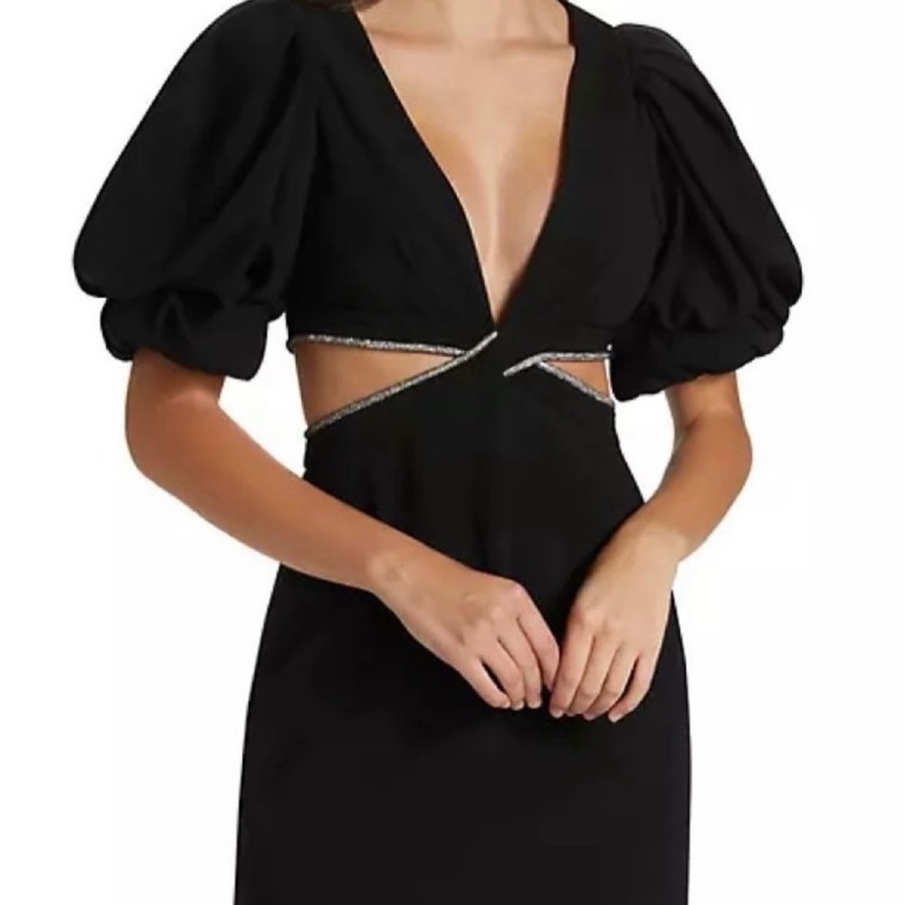 A.L.C. Black Puff Sleeve Mini Dress